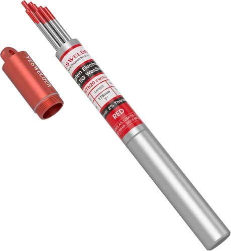 Vista 30 de YESWELDER Electrodo de tungsteno TIG Weld 1/8"x 7" 10-pk, no radiactivo comparable a E3 púrpura