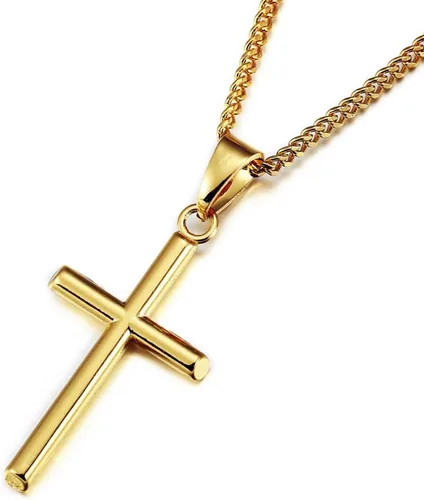 Vista 2 de FZTN Jewelry Cadena de eslabones cubanos para hombre y mujer, de 0.118in, chapado en oro de 18 quilates, joyería de moda, para llevar solo