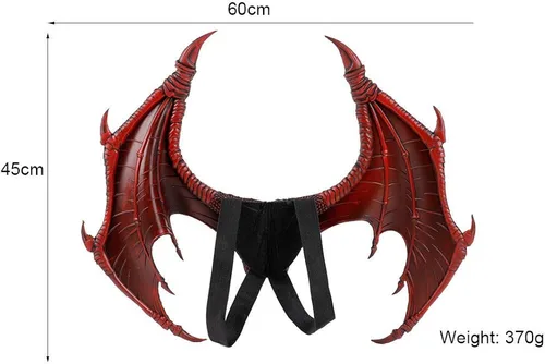 Vista 2 de Himine Alas de dragón para cosplay