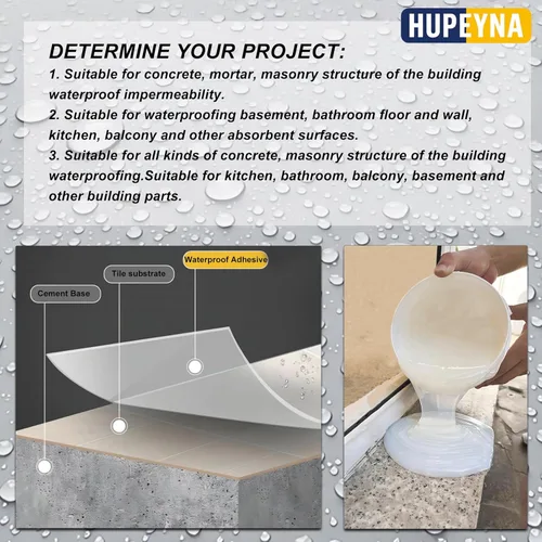 Vista 3 de Hupeyna - Sellador impermeable líquido, agente invisible a prueba de agua, transparente, reparación de fugas, adhesivo impermeable, revestimiento