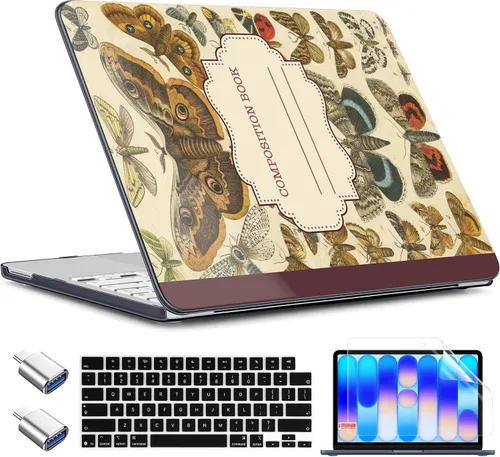 Vista 51 de TWOLSKOO Funda para MacBook Neo de 13 pulgadas 2026 A3404 A18 Pro Chip, funda rígida de plástico con adaptador tipo C, 2 fundas para cámara web
