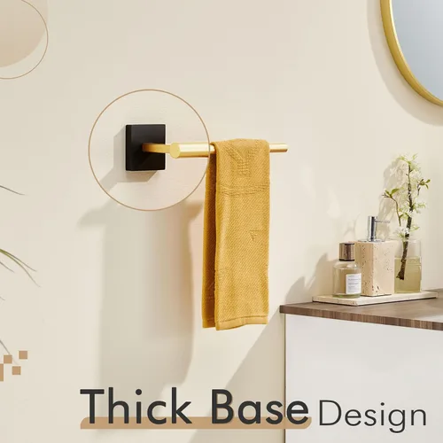 Vista 6 de KOKOSIRI Barra de toallas de baño, soportes para toallas de mano, montaje en pared, inodoro, gabinete de cocina, soporte de papel, acero inoxidable