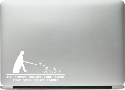Vista 3 de AG-673 - Adhesivo adhesivo de vinilo con texto en inglés «The Empire Doesn't Care About Your Family» para automóvil, camión, pared, portátil
