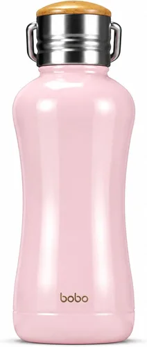 Vista 16 de YOHKOH Mini Botella de Agua Aislada al Vacío Con Tapa de Bambú - Botella de Agua Térmica de Acero Inoxidable para Mujeres, Niñas, Niños, Botella