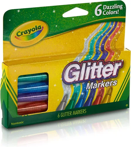 Vista 4 de Crayola - Marcadores de Brillantina 6 piezas
