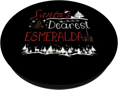 Vista 2 de Esmeralda Xmas Cute Christmas Name PopSockets Swappable PopGrip