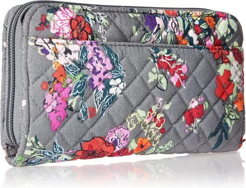 Vista 2 de Vera Bradley Pulsera de acordeón de algodón para mujer con protección RFID