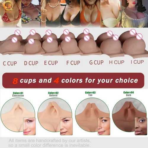 Vista 7 de Pecho de silicona realista, cuello redondo, tetas falsas, bragas de vagina, bragas falsas para ocultar el coño, tanga acolchada