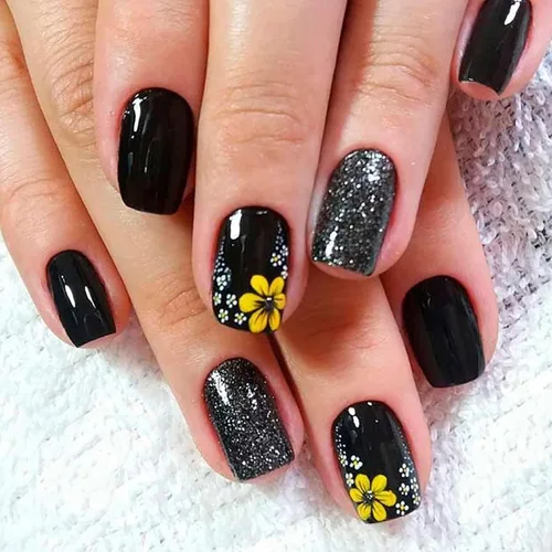 Vista 13 de Uñas postizas a presión de otoño, uñas postizas cortas cuadradas de MABKJLF de cobertura completa con diseños de diente de león, uñas adhesivas