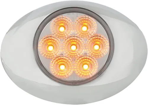 Vista 4 de GG Grand General 76190 Luz de marcador LED Spyder de perfil bajo pequeño/ámbar con bisel cromado