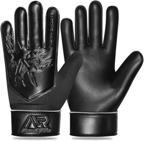 Vista 17 de Guantes de portero de fútbol, guantes de portero de fútbol para niños, jóvenes y niños con protección doble en la muñeca y palma de súper agarre