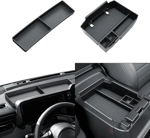 Vista 13 de SKTU Paquete de 2 para Subaru Forester 2025 2026 Organizador de Consola Central para Subaru Forester 2025 2026 Bandeja de Consola y Caja