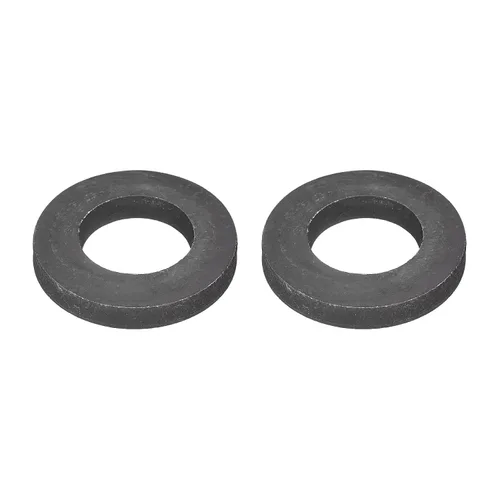 Vista 32 de Uxcell Arandela plana de acero al carbono para pernos M8, 10 piezas M8 x 16 x 1.5mm, aleación de acero negro oxidado de grado 8.8, sujetadores