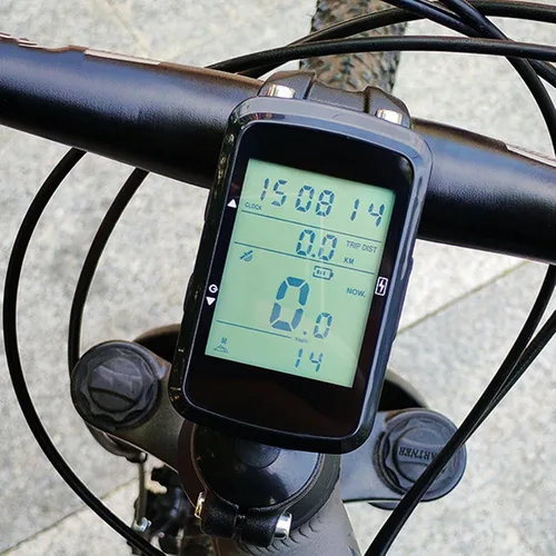 Vista 8 de Computadora de bicicleta GPS, computadora de ciclismo inalámbrica con pantalla 2.4, retroiluminación, velocímetro odómetro de bicicleta, 28 horas