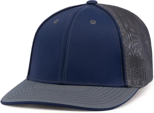 Vista 58 de Pacific Headwear Gorra unisex Pacific Headwear Trucker Flexfit® para adultos Grafito/Negro/Negro