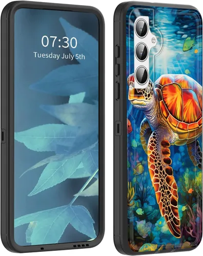 Vista 30 de Funda para Galaxy S23 5G, híbrida de doble capa (tapa a prueba de polvo integrada) (soporte magnético para automóvil) a prueba de golpes, protección