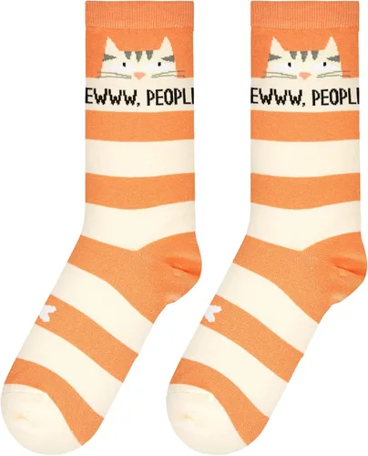 Vista 5 de Cool Socks My Dog, Cat is My Therapist Fun Print Calcetines para mujer, talla 5-10