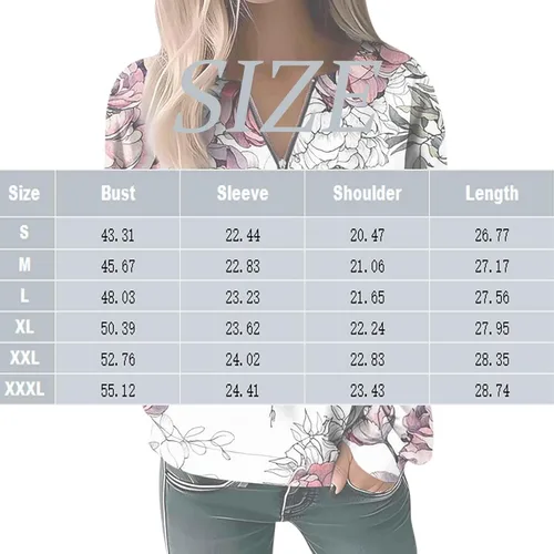 Vista 5 de GIANTHONG Sudadera de gran tamaño para mujer, media cremallera, casual, holgada, de manga larga, con estampado de moda, ropa Y2K