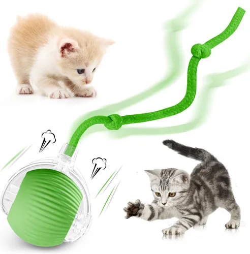 Vista 9 de Pelotas interactivas para gatos de interior, juguetes automáticos mejorados para gatos adultos aburridos en interiores, pelota, Peppy Pet Ball