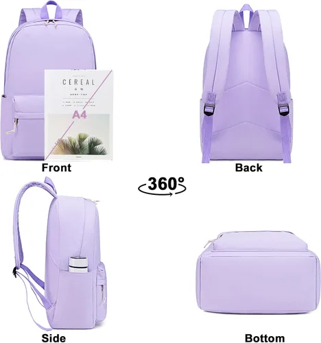 Vista 51 de Bluboon Juego de mochila para adolescentes, mochila escolar para niñas, lonchera y lápices, bolsas para estudiantes, 3 en 1