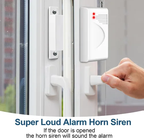 Vista 3 de Sistema de alarma WiFi para el hogar, sistema de alarma inalámbrico con sensor de movimiento de 120 dB, sensor de alarma de puerta de ventana