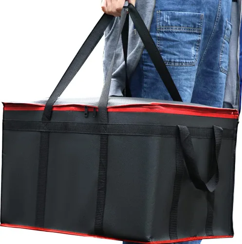 Vista 15 de Paquete de 2 bolsas aisladas reutilizables para comestibles, bolsas enfriadoras plegables para comestibles, bolsa aislante grande de alta Adorable