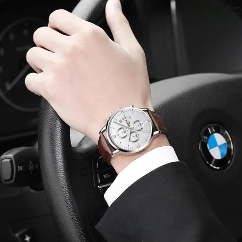 Vista 3 de NIBOSI Mens Watches Chronograph Business Dress Analog Quartz Watch Men Luxury Brand Date Sport Clock