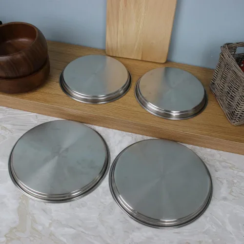 Vista 4 de Apollo 6.7 inch/8.3 inch diámetro de, acero inoxidable para placa de cocina, juego de 4