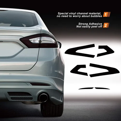 Vista 3 de NDRUSH Película de vinilo para luz trasera opaca precortada, cubierta de luz trasera, reflector, compatible con Ford Fusion 2013, 2014, 2015, 2016