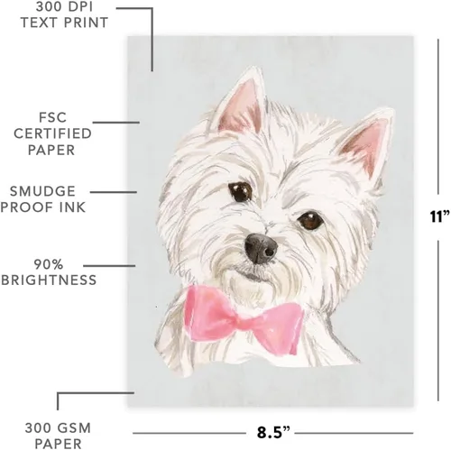 Vista 179 de Andaz Press Póster impreso para pared de perro, 8.5 x 11 pulgadas, Bulldog inglés con gafas negras, 1 paquete, regalo de cumpleaños de Navidad, sin