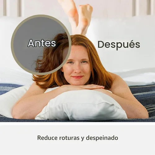 Vista 3 de Fishers Finery Funda de almohada de seda de morera 100% pura de 25mm (Rojo King)