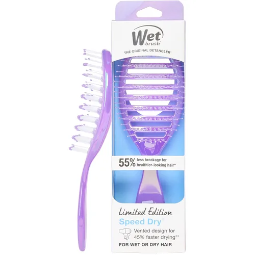 Vista 13 de Wet Brush Cepillo de Cabello de Secado Rápido, Aqua Exclusivo de Amazon, Diseño Ventilado y Cerdas Suaves HeatFlex, Seguro para Secado con Secador