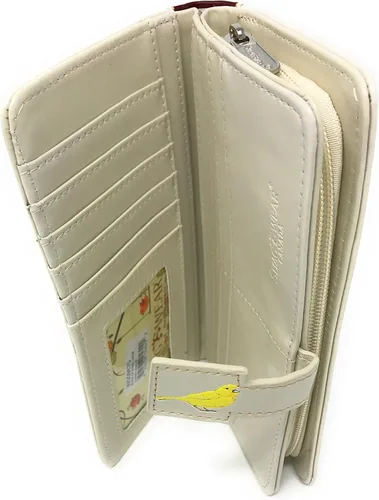Vista 5 de Shag Wear Cartera de pájaro para mujer 7", Libro de Aves Beige, Moderno
