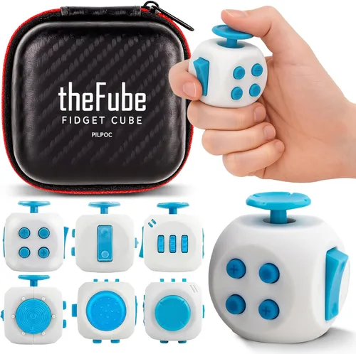 Vista 29 de PILPOC theFube Cubo Fidget con 12 lados - Juguetes prácticos para la ansiedad para niños y adultos - Dados fidget para aliviar el estrés