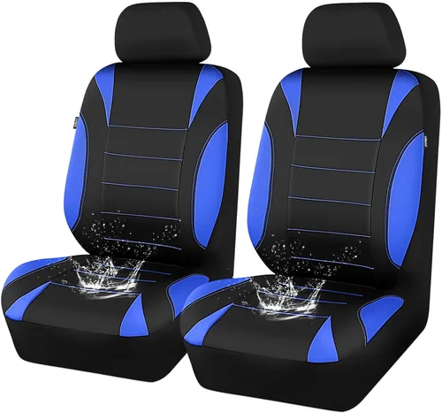 Vista 17 de Car Pass - Fundas impermeables de neopreno para asientos, juego completo negro de ajuste universal, fundas protectoras para interior de auto SUV