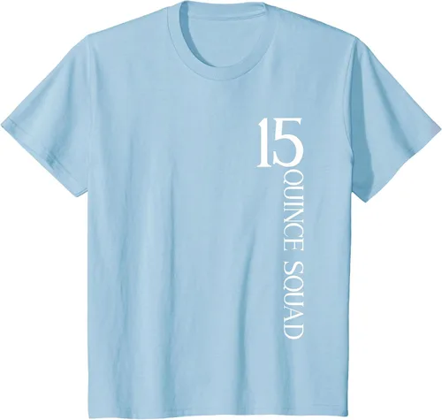 Vista 79 de Quince Squad Quinceanera 15th Birthday - Camiseta de quinceañera para niñas Asphalt Grey
