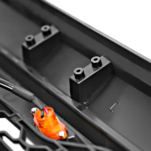 Vista 7 de Spec-D Tuning Parrilla de parachoques delantero negro mate con luces LED ámbar compatible con Dodge Ram 1500 2009-2012