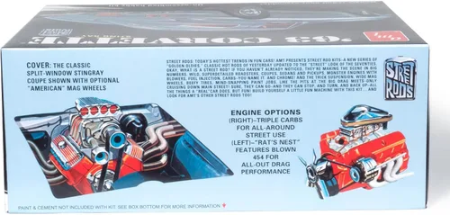 Vista 4 de AMT 1963 Chevy Corvette - Kit de modelo a escala 1:25