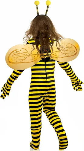 Vista 6 de Halloween Costumes Kit Cosplay Bee Costume Bee Headband Costume Accessories Glasses Headband Set Party Dress for Child Kids