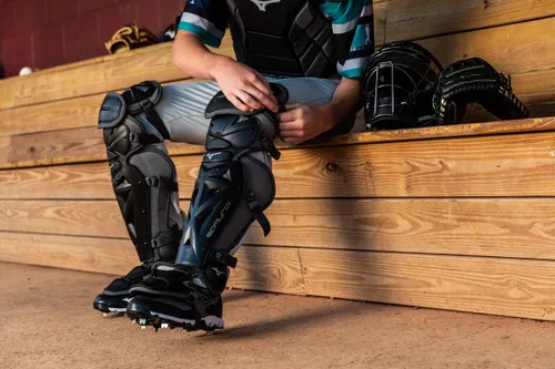 Vista 6 de Mizuno Espinilleras de béisbol samurái juvenil