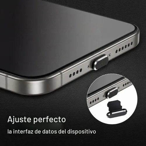 Vista 2 de Weewooday 4 tapones antipolvo, protegen los puertos de carga, compatible con iPhone 11, 12, Pro, Max/X/XS/XR, 7, 8 Plus, iPad Mini/Air