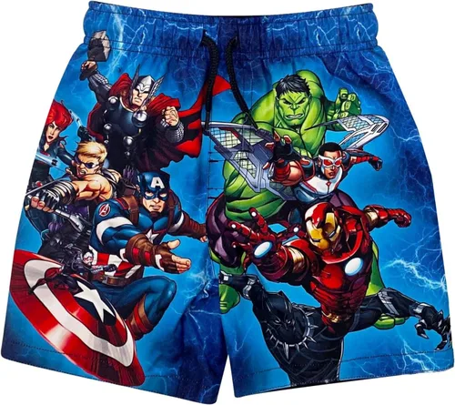 Vista 2 de Marvel Paquete de 3 trajes de baño de Avengers UPF 50+ para niños pequeños y grandes