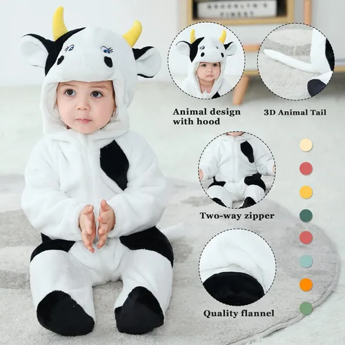 Vista 2 de TONWHAR Baby Boy's Girl's Animal Bodysuit Infant And Toddler's Romper Jumpsuit Halloween Costume Partywear