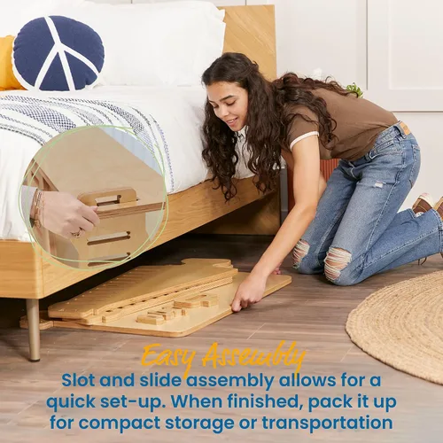 Vista 6 de ECR4Kids Grows with Me - Escritorio para sentarse o de pie, muebles para niños, natural