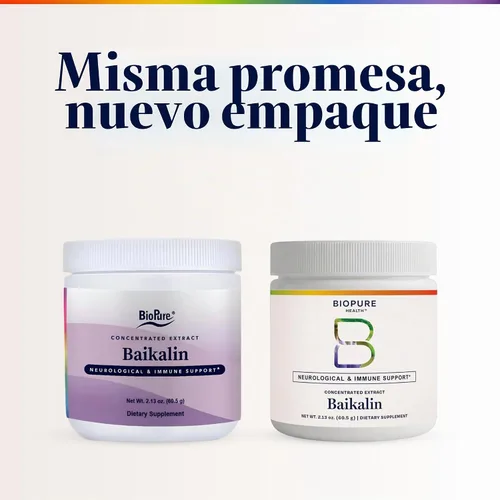 Vista 2 de Biopure Health Baikalin Apoyo neurológico e inmunológico 121 porciones