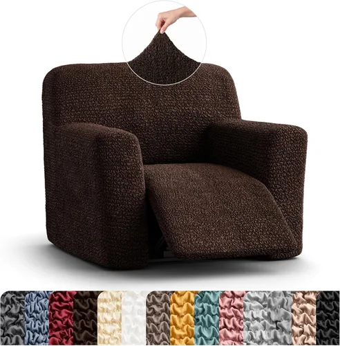 Vista 27 de PAULATO BY GA.I.CO. Funda para sillón reclinable, funda de ajuste suave, protector elástico de muebles reclinables de 1 pieza, tela hipoalergénica