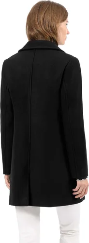 Vista 5 de Allegra K Gabardina de invierno de un solo pecho para mujer