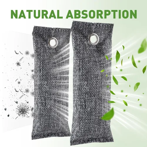 Vista 4 de TUXIYA Paquete de 8 Bolsas de carbón activado absorbente de olores, eliminador de olores para olores fuertes, desodorante para zapatos, carbón