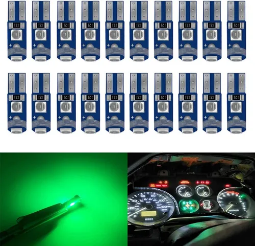 Vista 11 de 10 unidades de bombillas LED T5 17 18 27 37 58 70 73 74 79 85 86 2721 con chips 3030 para mapa, tablero, panel de instrumentos, cúpula, luces