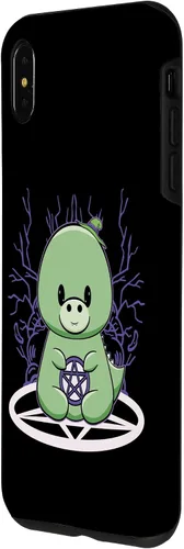 Vista 12 de iPhone 15 Dinosaur Tyrannosaurus With Pentagram Halloween Case